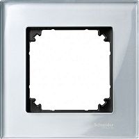 Рамка универсальная Schneider Electric Merten M-Elegance 1-м. стекло бриллиантовое серебро картинка
